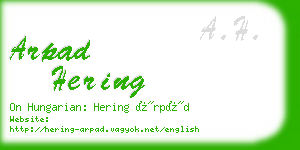 arpad hering business card